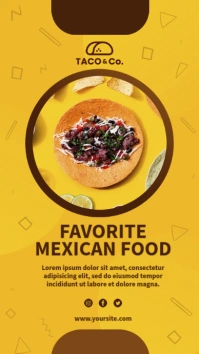 Mexican Food Poster Instagram na Kuwento template