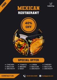 Mexican food template A4