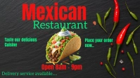 Mexican restaurant flyer Pantalla Digital (16:9) template