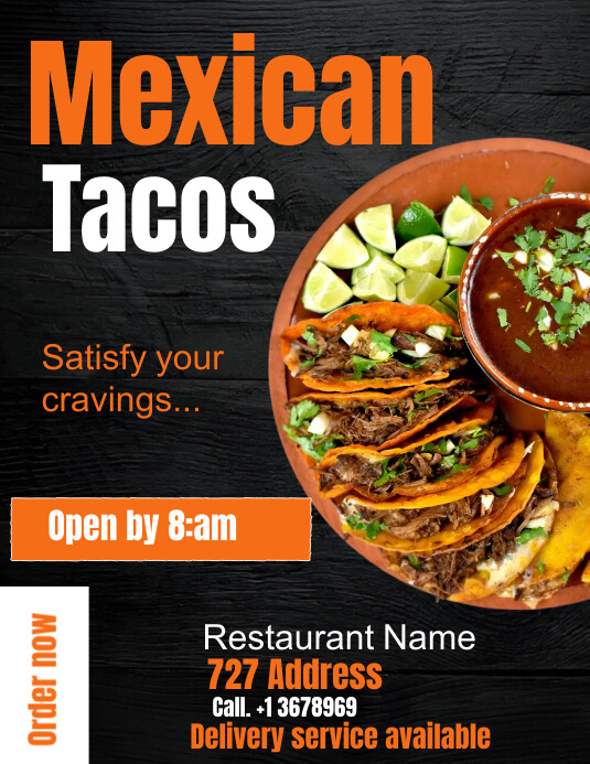 Mexican restaurant flyer Template | PosterMyWall