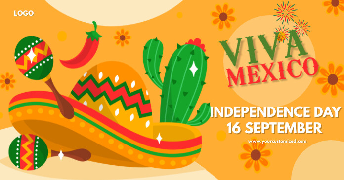 Mexico Independence Day Imagem partilhada do Facebook template