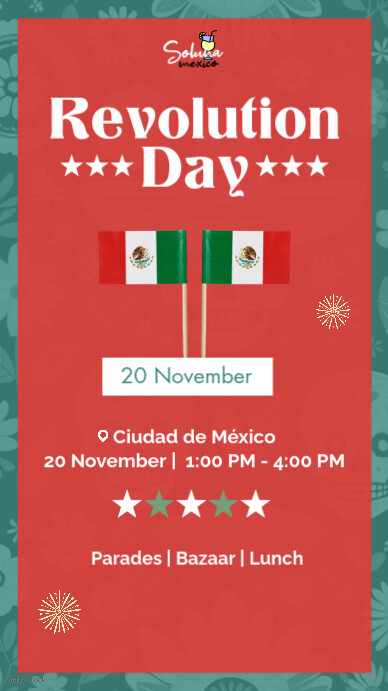 Mexico Revolution Day Story História do Instagram template