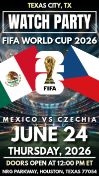 MEXICO VS CZECHIA WATCH PARTY : FIFA World Cup 2026 Watch Party Instagram Story template