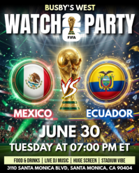 Zwart Soccer Watch Party Instagram Portrait Template