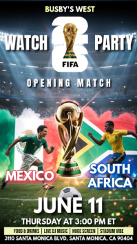 Mexico vs South Africa Watch Party : FIFA World Cup 2026 Opening Match Watch Party Instagram Story template