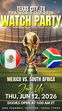 Mexico Vs South Africa Watch Party — FIFA World Cup 2026 Instagram Story template