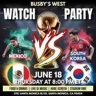 Mexico vs South Korea Watch Party : FIFA World Cup 2026 Watch Party Instagram Post template