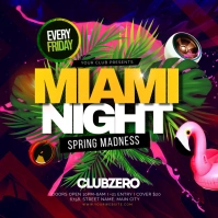 miami night Instagram Post template