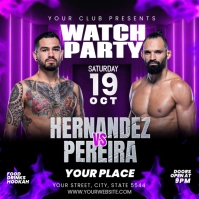 Michel Pereira vs Anthony Hernandez Instagram Post template