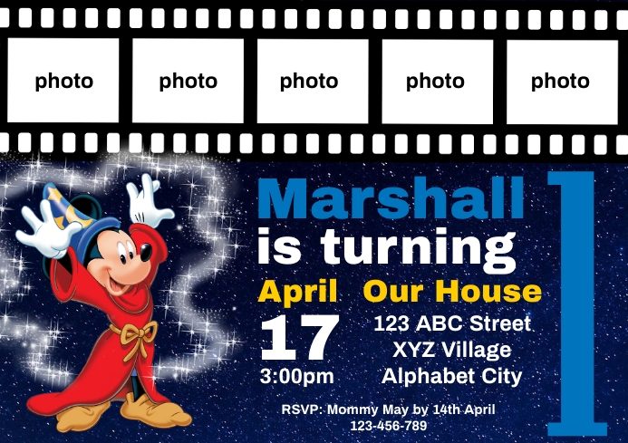 Mickey Mouse Birthday Invitation Template | PosterMyWall