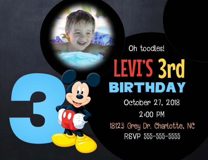 mickey-mouse-birthday-invitation-template-postermywall for Free Printable Mickey Mouse 1st Birthday Mickey Mouse Birthday Invitation Template | PosterMyWall for Free Printable Mickey Mouse 1st Birthday