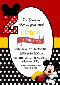 43,860+ Templat Desain mickey mouse birthday invite yang Bisa ...