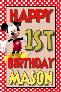Modele Mickey Mouse Anniversaire Invitation Postermywall Modele Mickey Mouse Anniversaire Invitation Postermywall