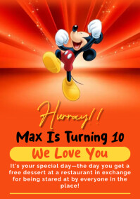 Mickey Mouse Birthday template A2