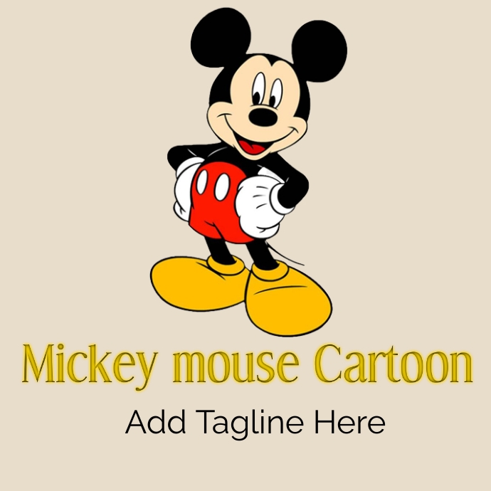 Kartun Mickey Mouse Templat | PosterMyWall