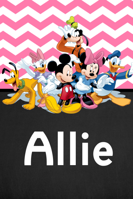 Mickey Mouse Clubhouse Name Poster Vorlage Postermywall