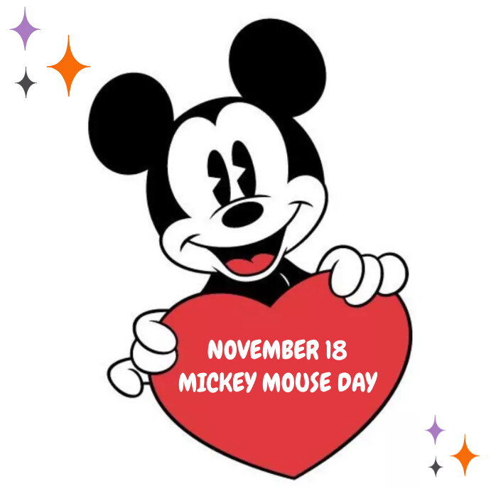 Mouse Day MICKEY MOUSE DAY Template | PosterMyWall