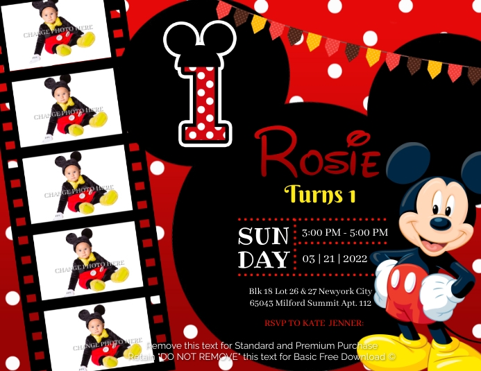 Mickey Mouse Letter Template