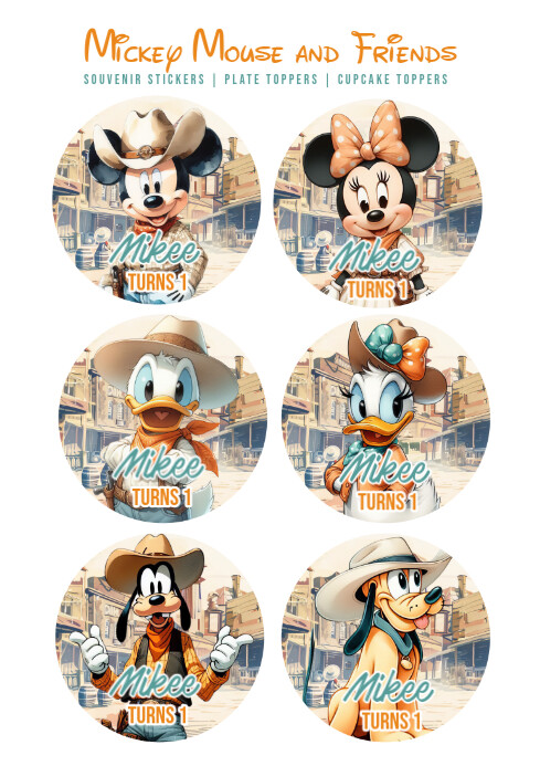 Mickey Mouse A4 template