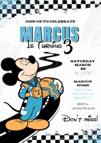 Mickey mouse invitation A4 template