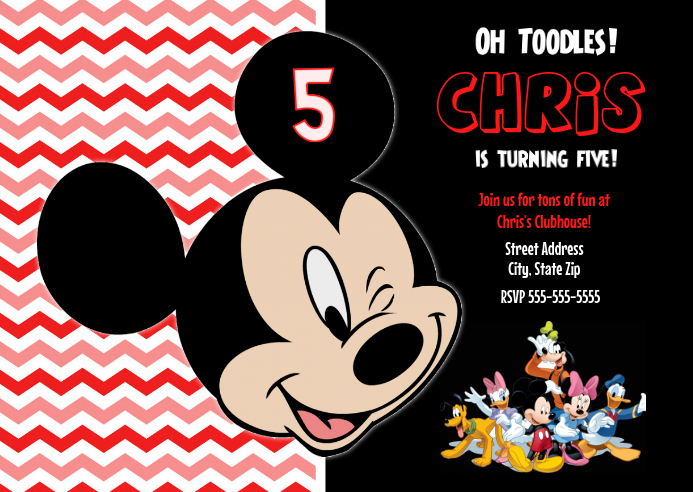 Modele Invitation Mickey Mouse Postermywall Modele Invitation Mickey Mouse Postermywall