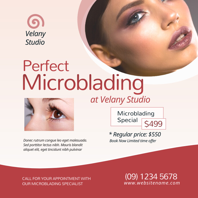 Copy of Microblading Instagram Post | PosterMyWall