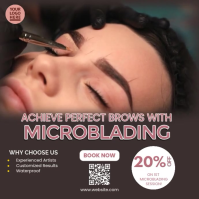 Braun Microblading Promotion Instagram-opslag Template