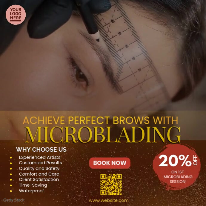Microblading services promo ad Template | PosterMyWall