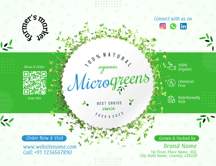 Copy of Microgreens Cover Label Template | PosterMyWall