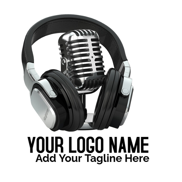 Microphone Headphones Recording Studio Internet Radio Lycée Français De Stavanger, Microphone, Game, Logo template