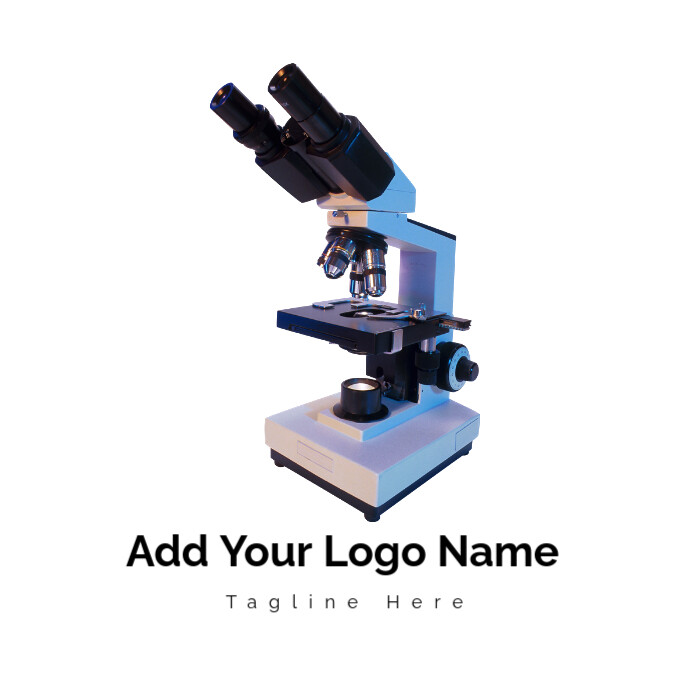 Microscope Scientist Pathology Lens Microbiology Logo template