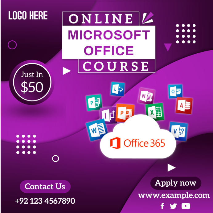 Microsoft Office Course Poster Design Template PosterMyWall
