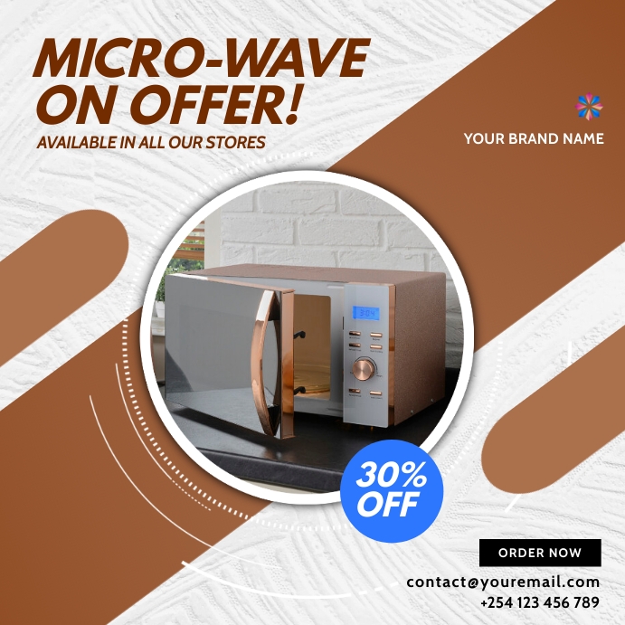 Microwave Note Poster microwave electronics gadgets flyer Template | PosterMyWall