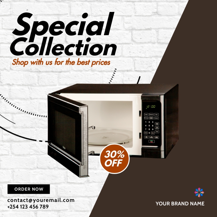 Microwave Note Poster microwave electronics gadgets flyer Template | PosterMyWall