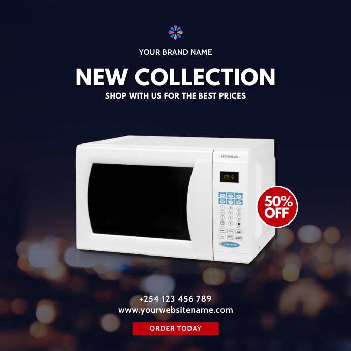Microwave Note Poster microwave electronics gadgets flyer Template | PosterMyWall