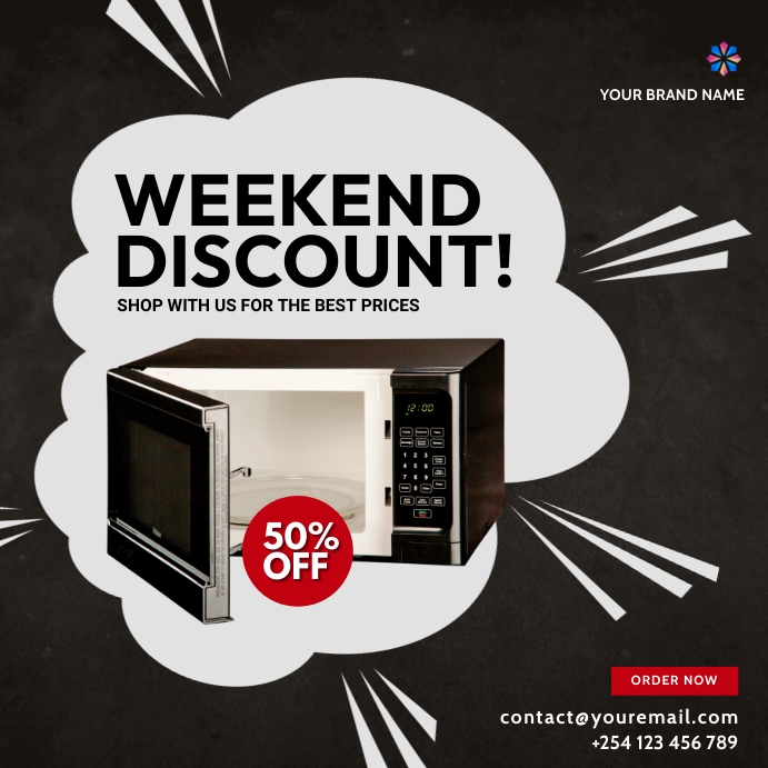 Microwave Note Poster Copy of microwave electronics gadgets flyer | PosterMyWall