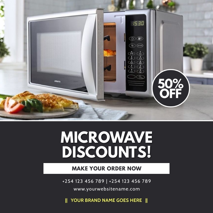 Microwave Note Poster microwave electronics gadgets sale flyer Template | PosterMyWall