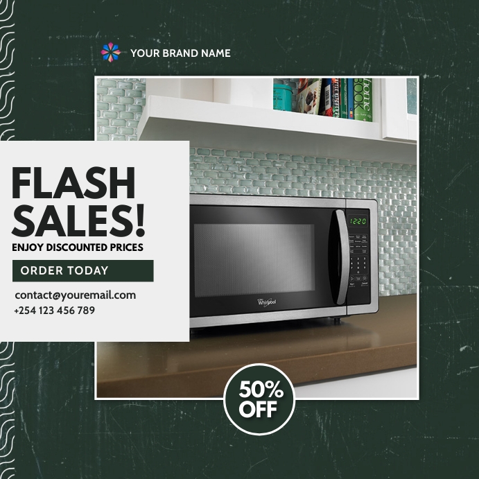 Microwave Note Poster microwave electronics gadgets sale flyer Template | PosterMyWall
