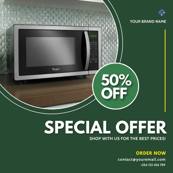 Microwave Note Poster microwave electronics gadgets sale flyer Template | PosterMyWall