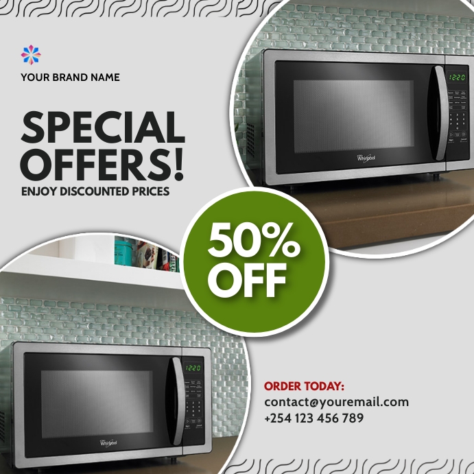 Microwave Note Poster microwave electronics gadgets sale flyer Template | PosterMyWall