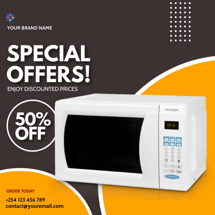 Microwave Note Poster Copy of microwave electronics gadgets sale flyer | PosterMyWall