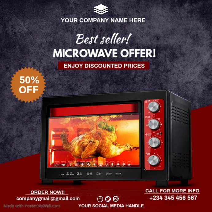 Microwave Note Poster microwave sale Template | PosterMyWall