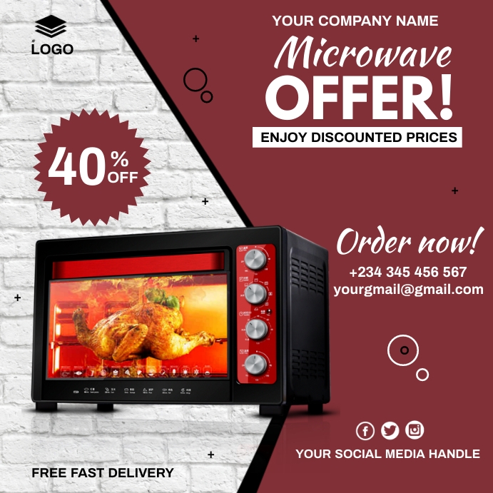 Microwave Note Poster microwave sale Template | PosterMyWall