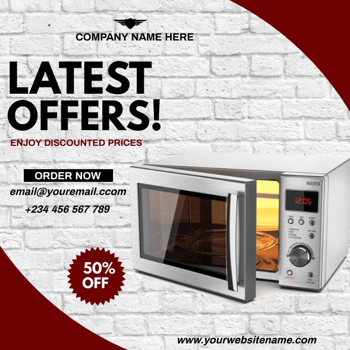 Microwave Note Poster microwave sale Template | PosterMyWall