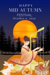 Mid Autumn Festival Poster template