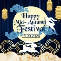 mid autumn festival Instagram Post template