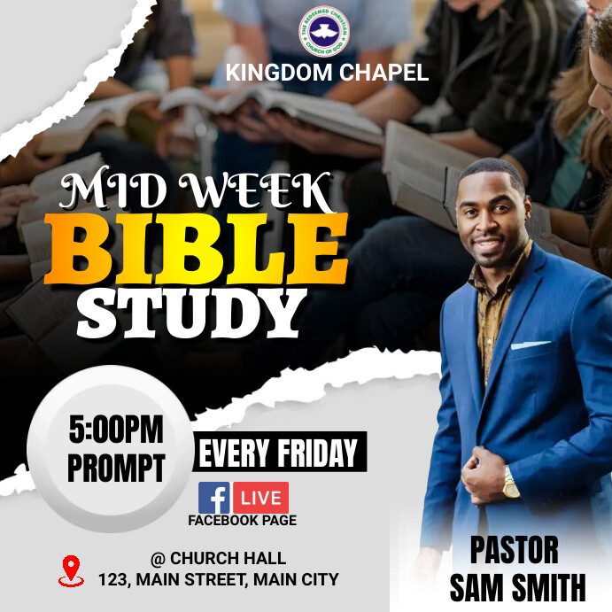 mid week bible study Template | PosterMyWall