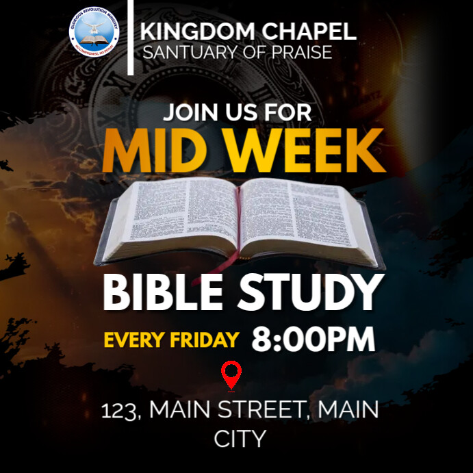mid week bible study Template | PosterMyWall