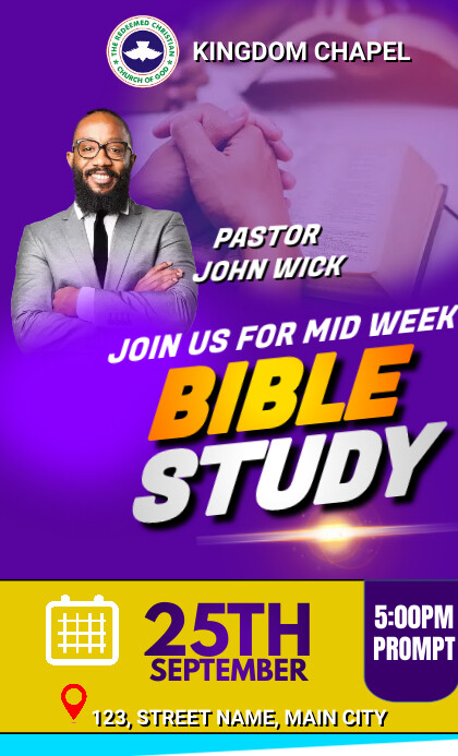 Modèle mid week bible study | PosterMyWall