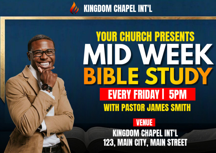 Mid Week Study Plantilla de mid week bible study | PosterMyWall